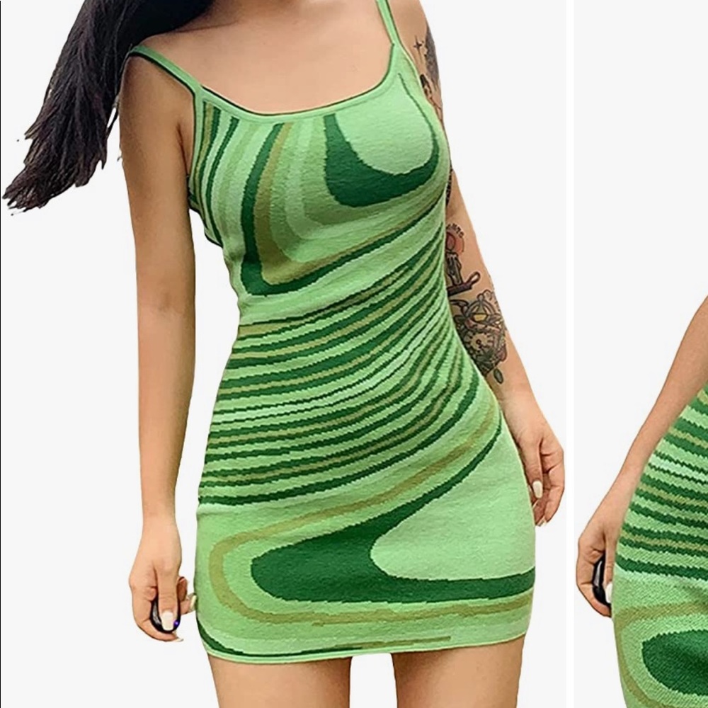 Y2K Halter Tie Dye Mini Dress